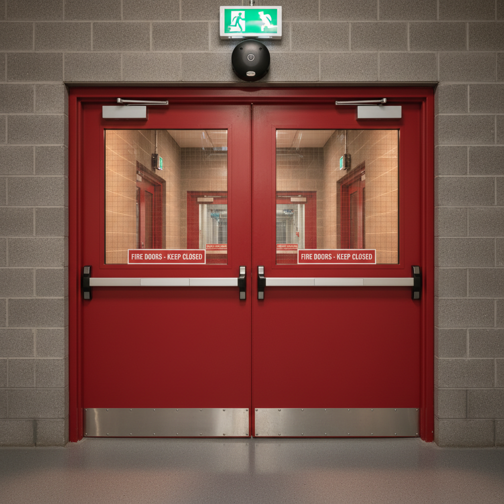 commercial fire doors installed