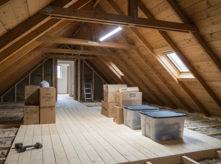 loft space boarding in attic